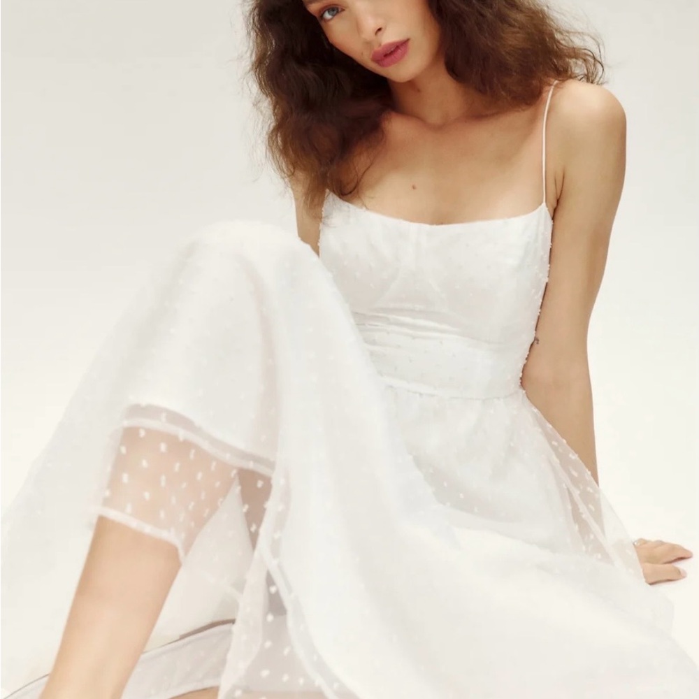 Reformation White Mallow Dress NWT 0